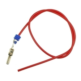 000979134E - Gedichtete Reparaturleitung mit Junior Power Timer Flachstecker 1.0 mm2 - rot