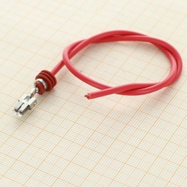 Gedichtete Reparaturleitung mit Standard Power Timer Buchsenkontakt 2.5 mm2 - rot