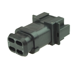 Deutsch DT04-08PA-CE09 Stecker - 8-poliges Stiftgehaeuse Deutsch DT-Serie mit reduziertem Dichtungsdurchmesser (E-Seal) und Schrumpfschlauchanschlu, schwarz