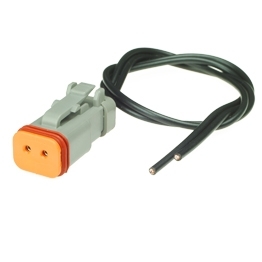 Deutsch DT06-2S-CE01 Stecker mit Kabel - 2-poliges Buchsengehaeuse Deutsch DT-Serie mit reduziertem Dichtungsdurchmesser (E-Seal) und Endkappe