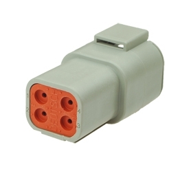 Deutsch DTP04-4P-C015 Stecker - 4-poliges Stiftgehaeuse Deutsch DTP-Serie mit reduziertem Dichtungsdurchmesser (E-Seal)