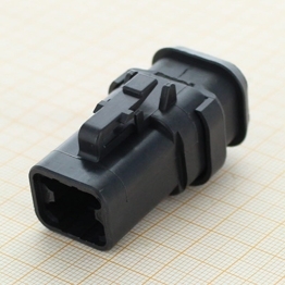 Deutsch DTP06-4S-EE01 - 4-poliges Plug Deutsch DTP-Series, schwarze mit Schrumpfschlauchanschluss